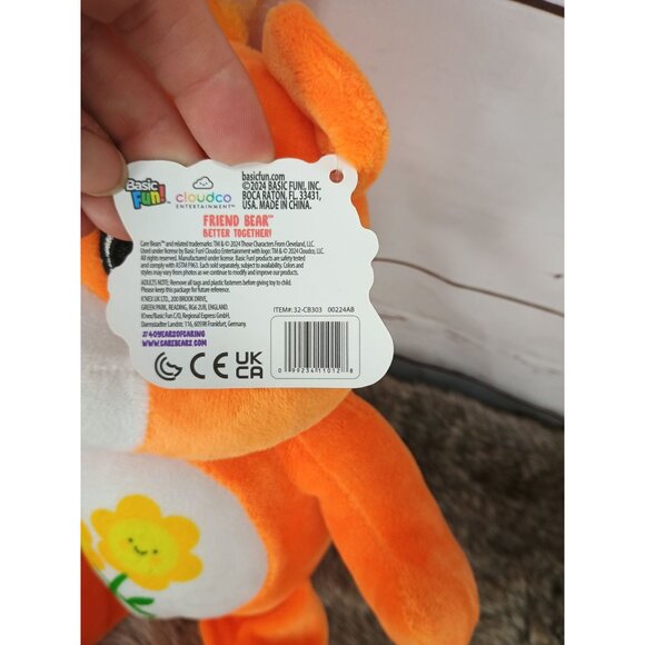 Care Bears‎ Friend Bear Plush Toy 9" Soft Stuffed Animal Orange - Picture 6 of 7